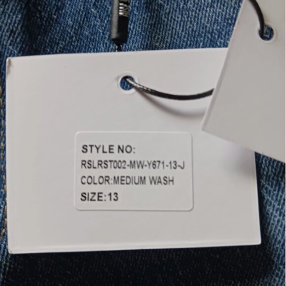 RISE SUPPLY CO Straight Leg Denim Jeans Size 13 Waist 32" x 30" inseam NWT - Picture 10 of 12